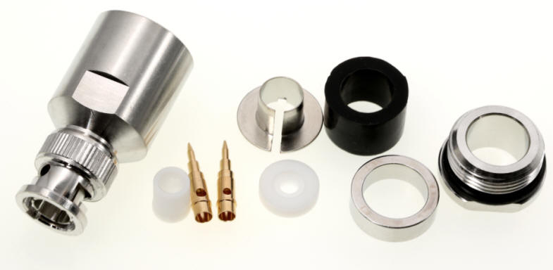 BNC-Stecker für 10mm Koaxialkabel, z.B. RG213, Aircom Plus u.a.