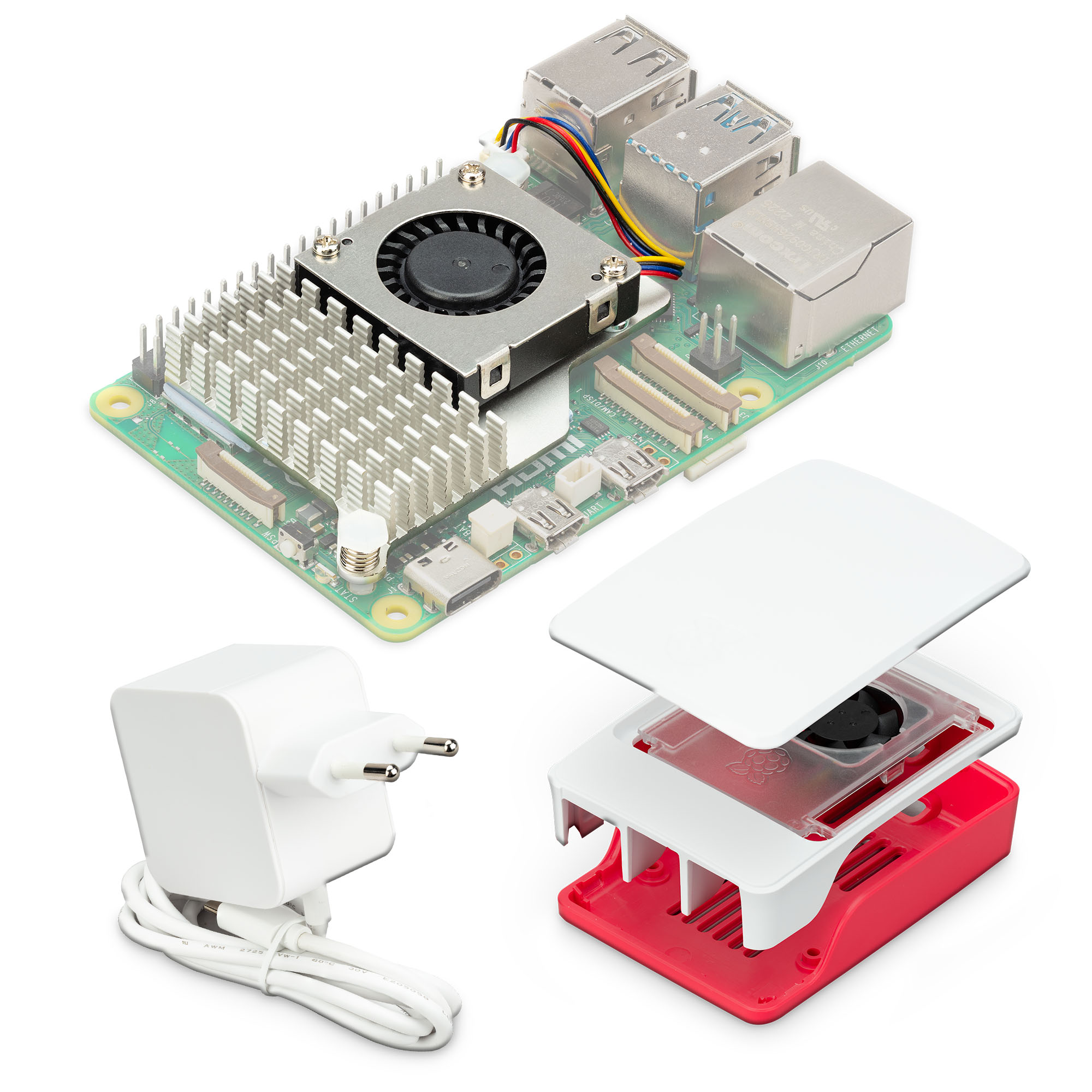 Raspberry Pi 5 "S-Bundle" 4GB RAM weiß