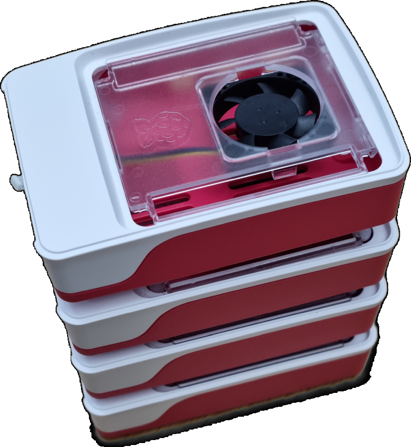 Raspberry Pi 5 Gehäuse für Pi 5 rot/weiß