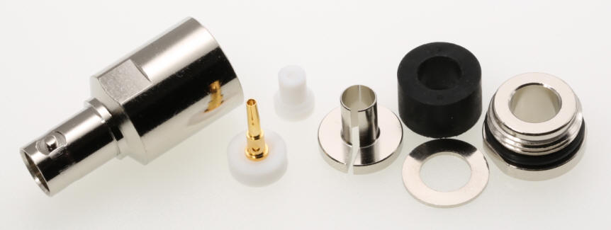 BNC-Buchse für 7mm Koaxialkabel, z.B. Aircell 7, H2007 u.a.