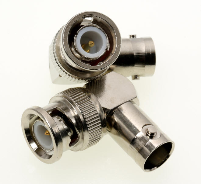 Adapter BNC-Buchse / BNC-Stecker 90 Grad Winkel