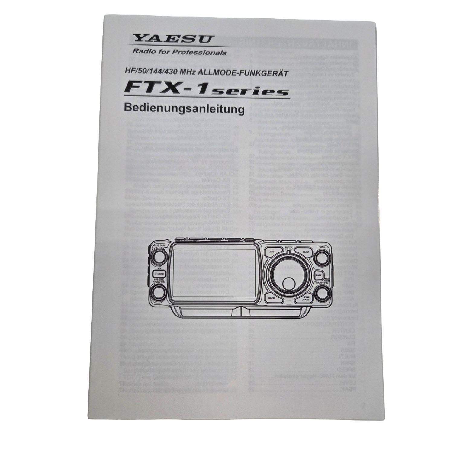 FTX-1 Bedienungsanleitung