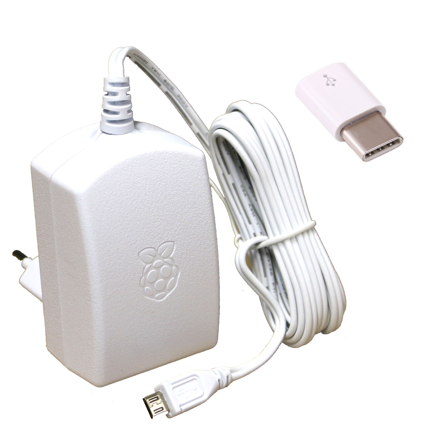 offizielles Raspberry Pi Netzteil microUSB 5,1V / 2,5A weiß