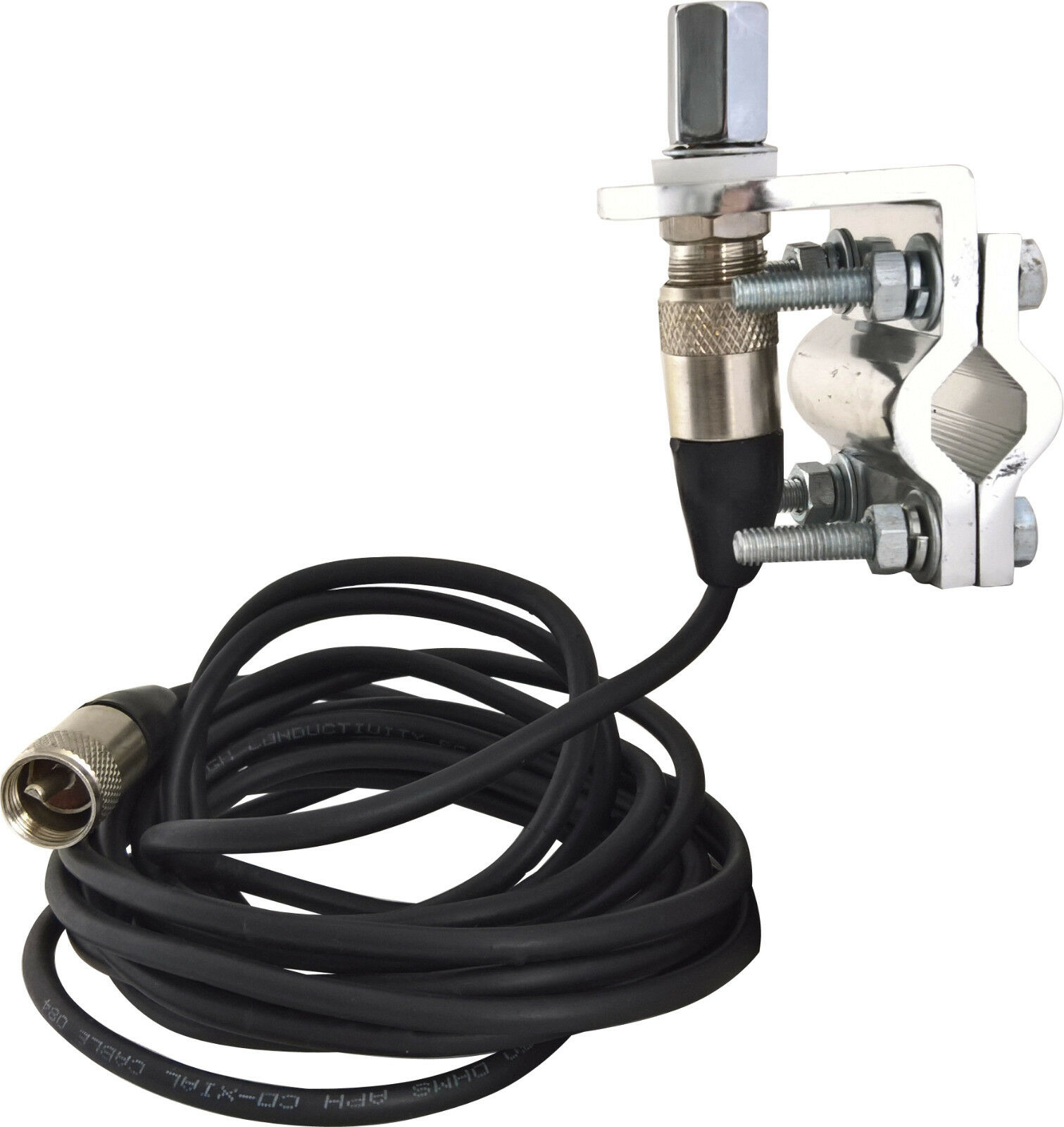 Team Spiegelhalter mit 3/8 Antennenfuß und 450cm Anschlusskabel