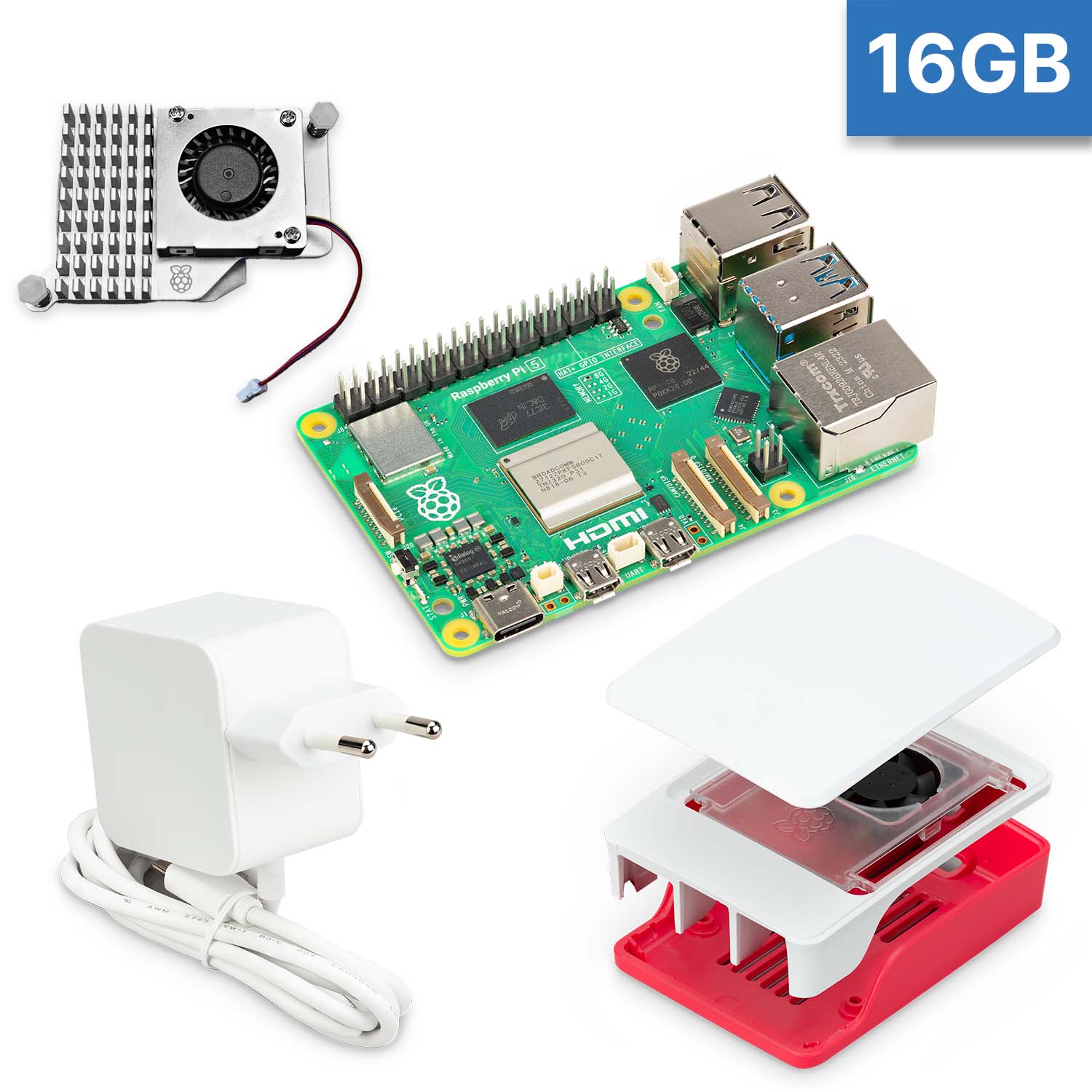 Raspberry Pi 5 "S-Bundle" weiß