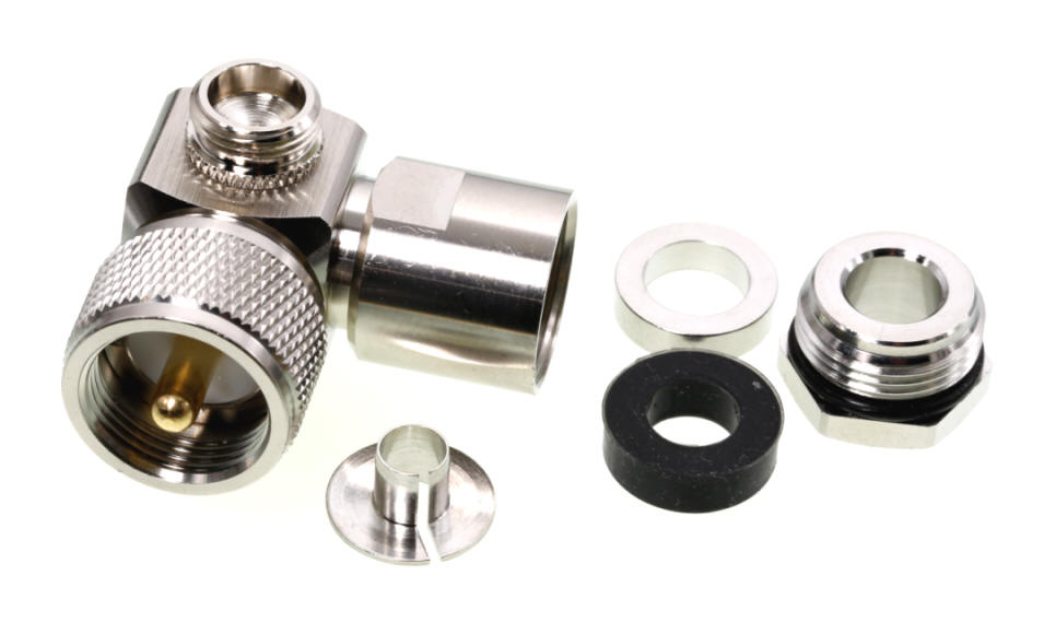 UHF- Winkelstecker für 7 mm Koaxialkabel