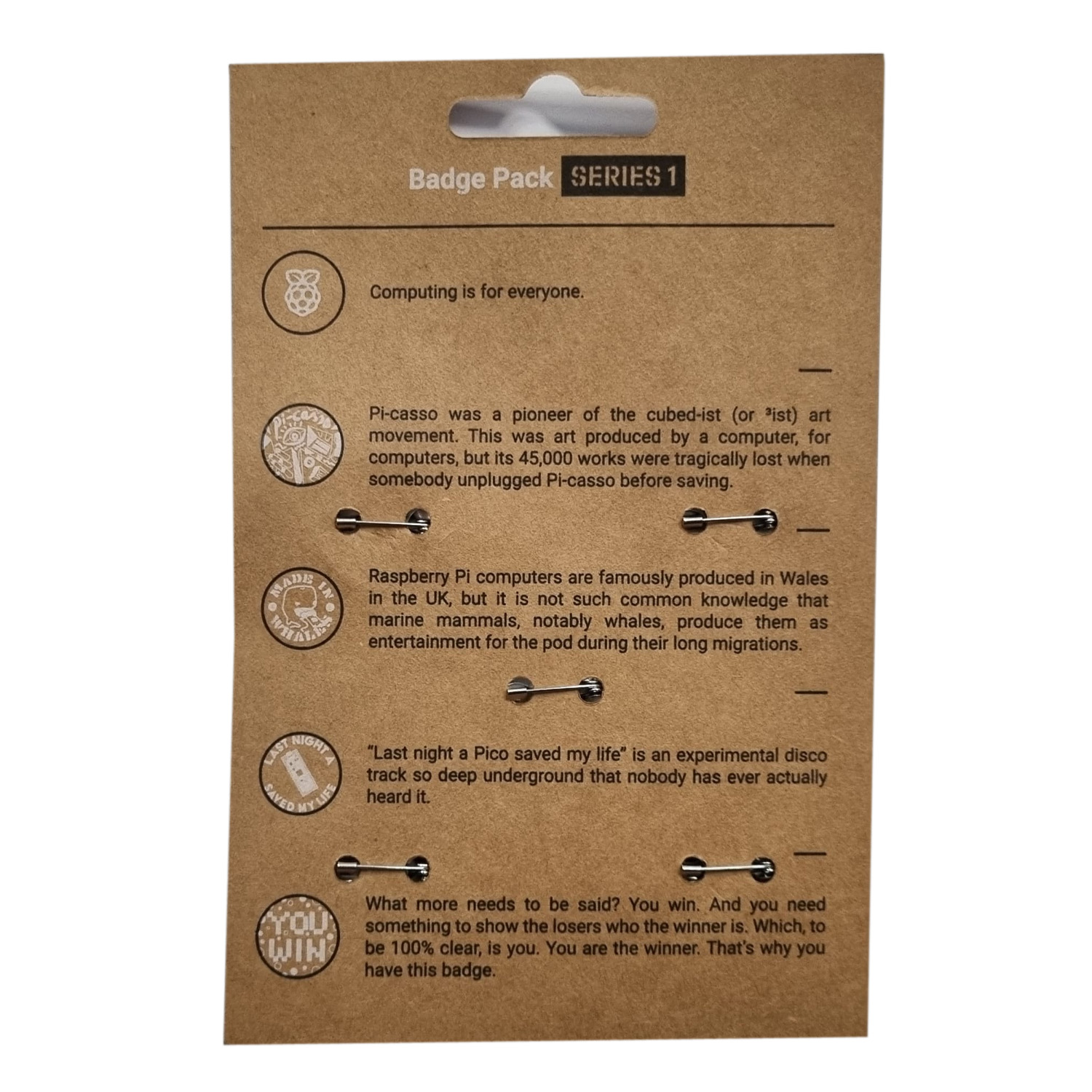 Raspberry Pi Badge Pack series 1