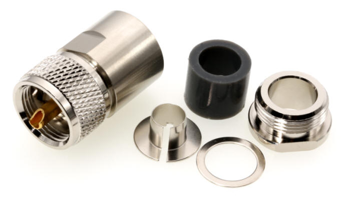 UHF-Stecker / PL-Stecker für 10mm Koaxialkabel, RG213