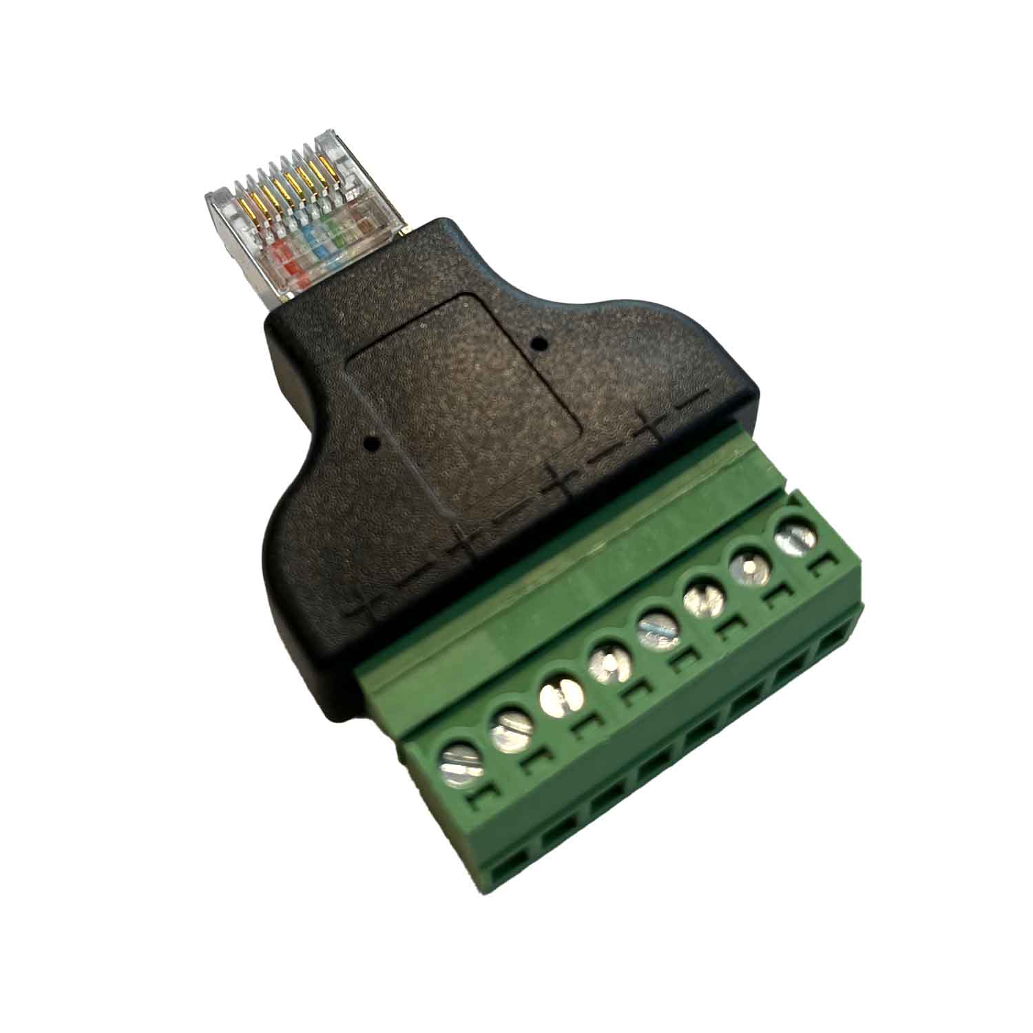 Terminal Block 8-pin > RJ45-Stecker (8P8C) abnehmbare Schraubbefestigung