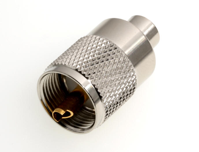 UHF-Stecker / PL-Stecker für 5mm Koaxialkabel, z.B. RG58 u.a.