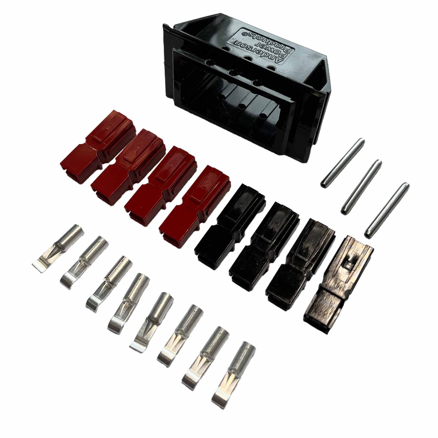 Anderson PowerPole® SnapIn Einbaurahmen, 8er, mit Steckern & Kontakten 30A