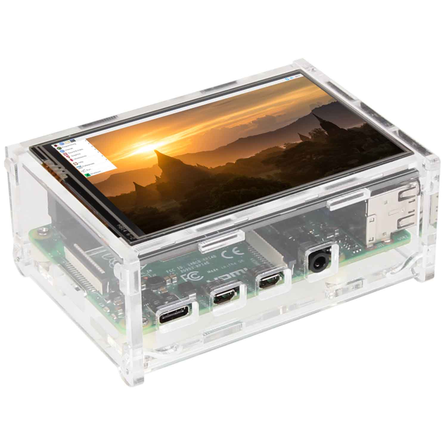 Acrylgehäuse für Raspberry Pi 3.2" und 3.5" Display