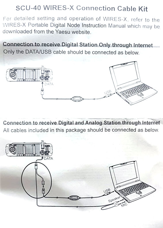 Yaesu SCU-40 - WiRES-X Verbindungskabel-Kit