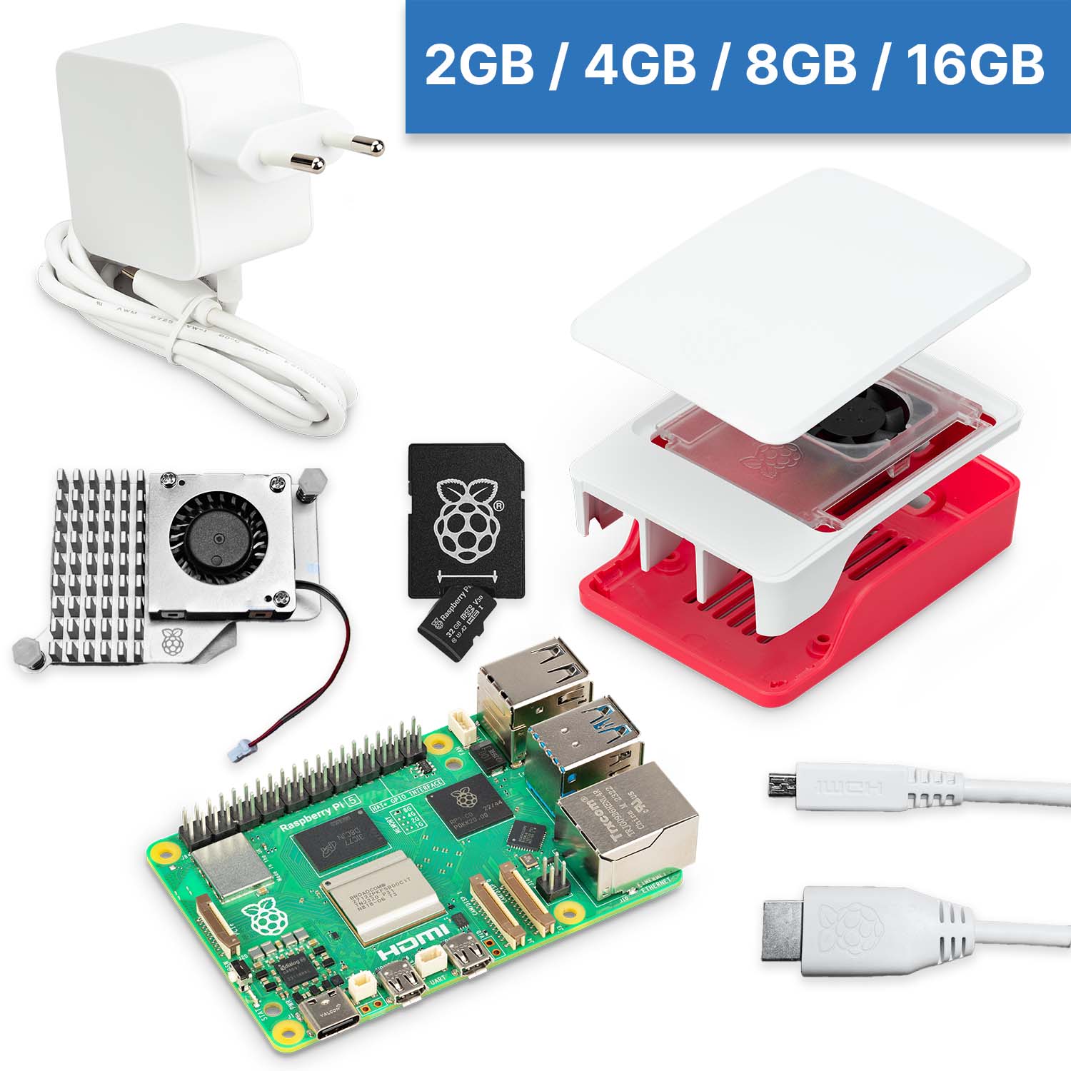 Raspberry Pi 5 "XL-Bundle" weiß