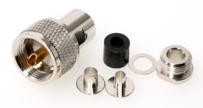 UHF-Stecker / PL-Stecker für 6mm Koaxialkabel UHF-Spezial 6