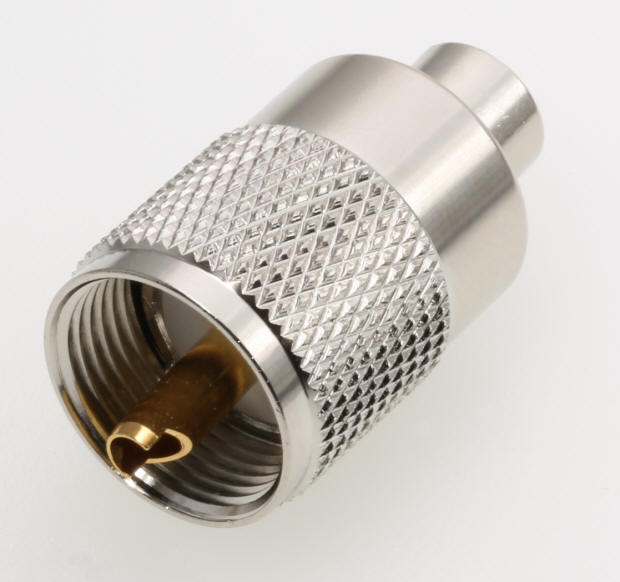 UHF-Stecker / PL-Stecker für 10mm Koaxialkabel, z.B. RG213 u.a.