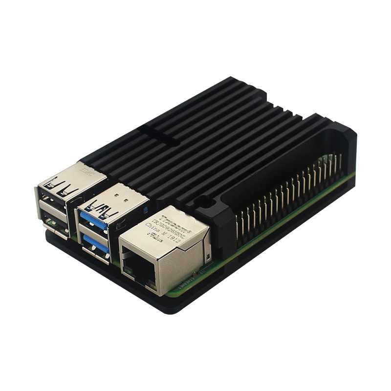 Armor Kühlkörper-Gehäuse für Raspberry Pi 4, schwarz