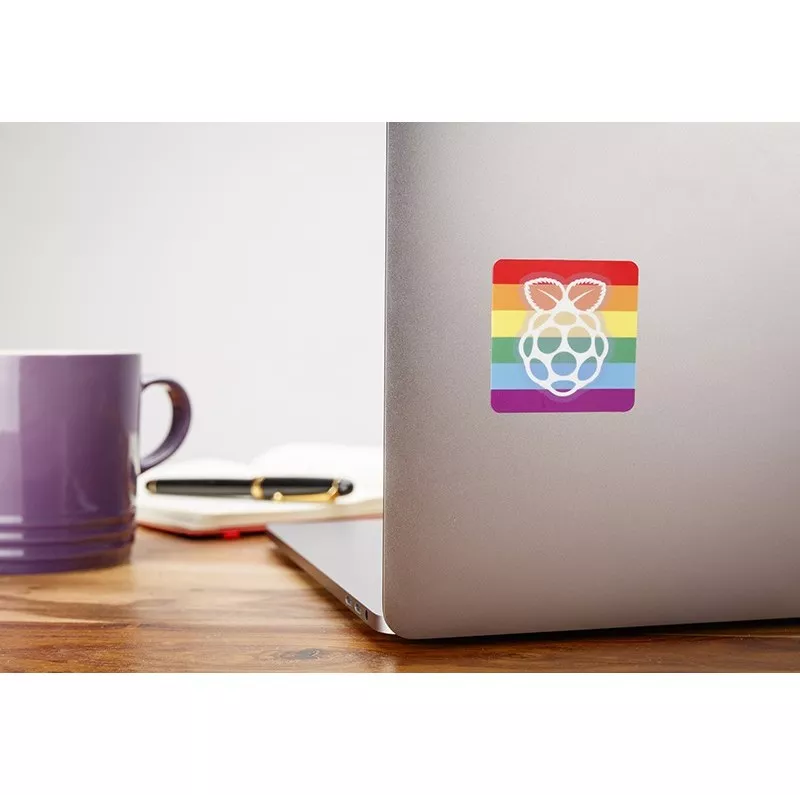 Raspberry Pi Aufkleber / Sticker "Regenbogen"