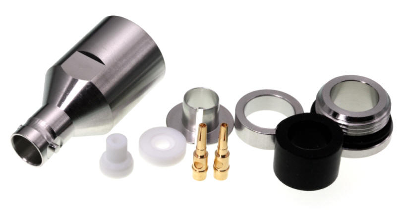 BNC-Buchse für 10mm Koaxialkabel, z.B. RG213, Aircom Plus u.a.