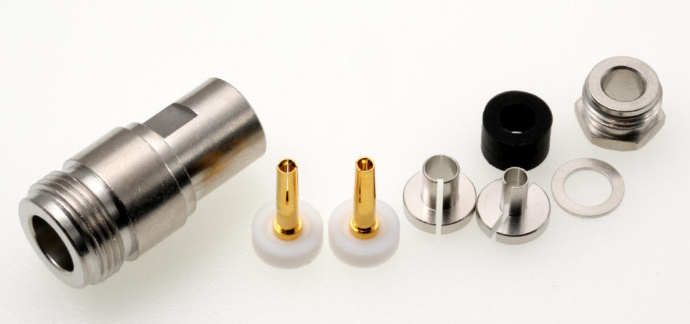 N-Buchse für RG58, H 2005, Aircell 5, Airborne 5, RG 142, RG 400, H-155