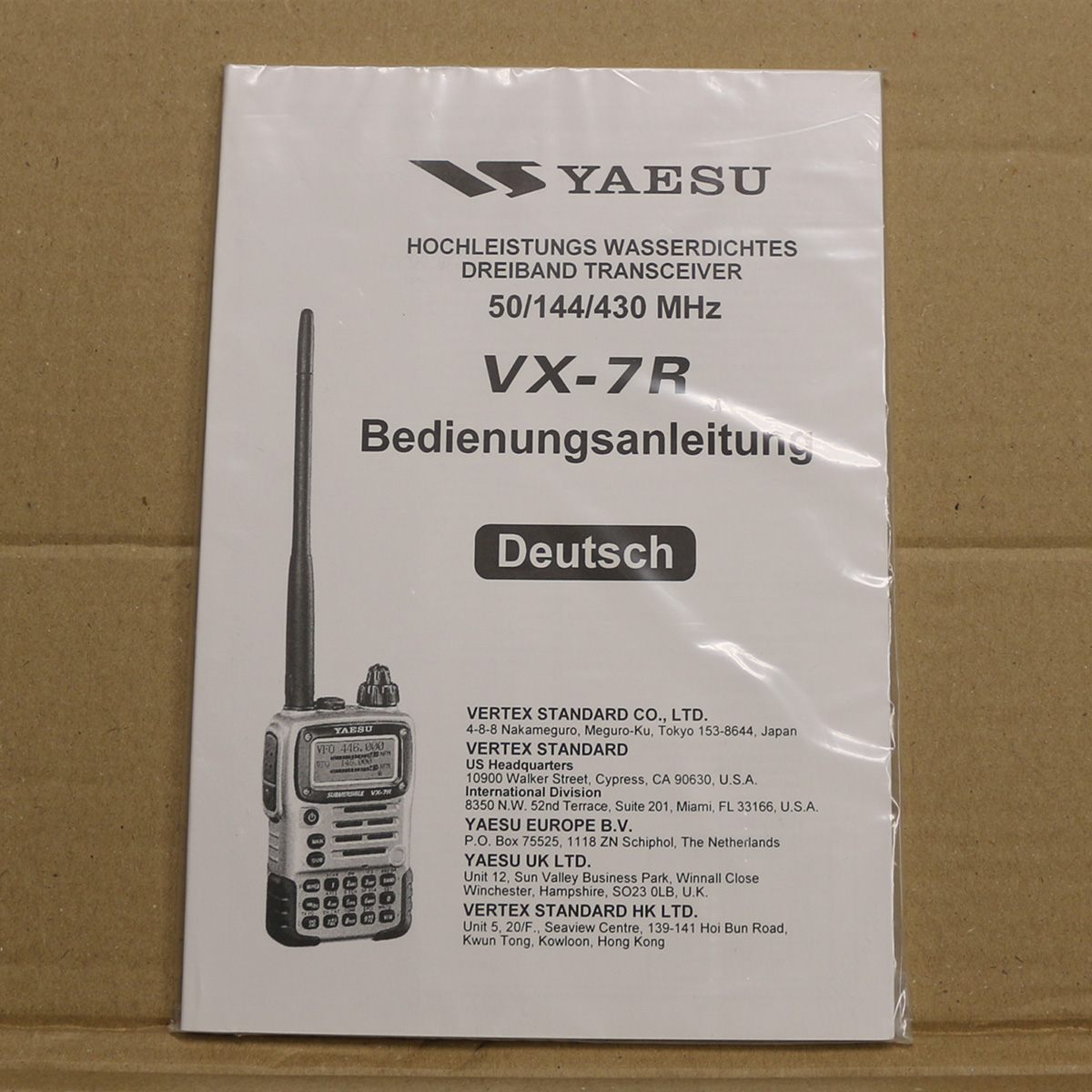 Yaesu VX-7R Bedienungsanleitung