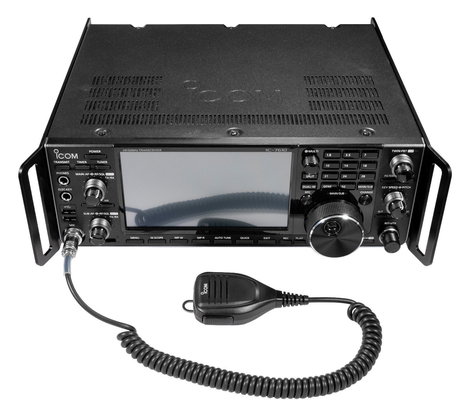 Seitengriffe für Icom IC-7610, gewinkelt