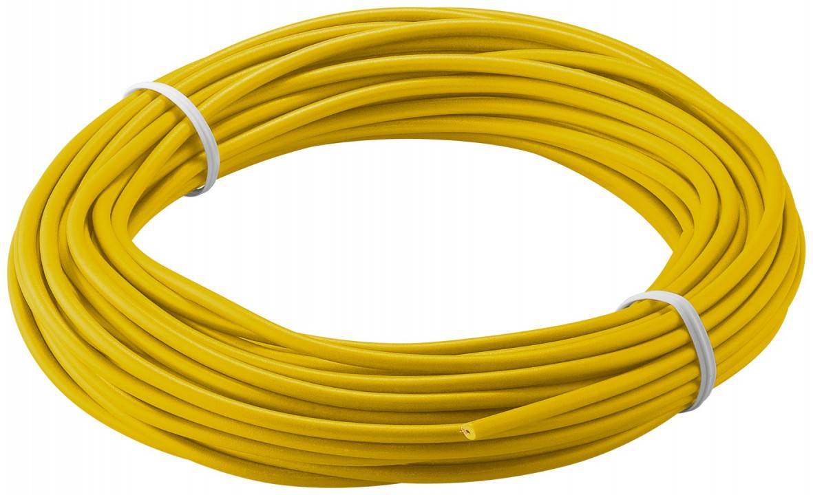 Kupferlitze isoliert gelb 10m